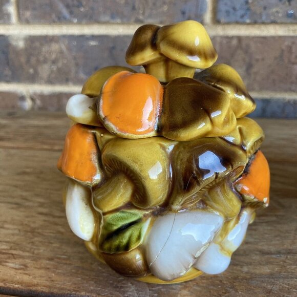 Mushroom Creamer and Sugar Vintage Relpo Midcentury Japanese Ceramic C-2122 READ - Picture 8 of 16